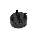 Metal ceiling cup structural in black with metal cable lock - five cables Kolorowe Kable
