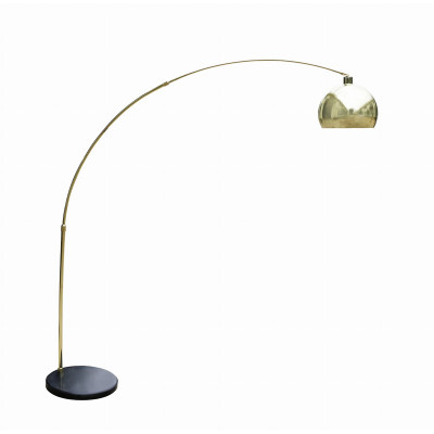 Floor lamp LUCIDE on an adjustable arm, gold and black Auhilon
