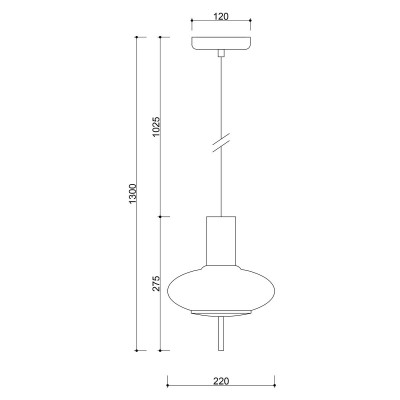 Pojedyncza sufitowa lampa wisząca TORNI A biała Ummo