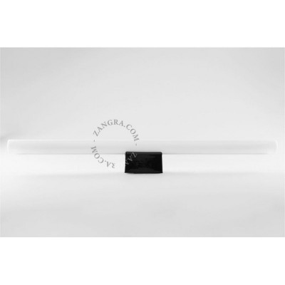 Porcelain wall lamp Adriana S14d with opal linear bulb 50cm black Zangra