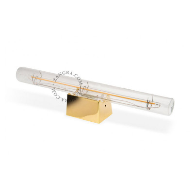 Wall lamp S14d with transparent linear bulb 30cm gold Zangra