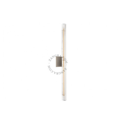 Wall lamp S14d with transparent linear bulb 50cm silver Zangra