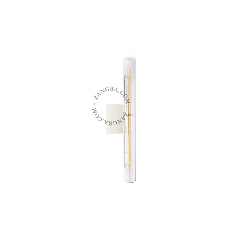 Wall lamp S14d with transparent linear bulb 30cm white Zangra