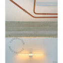 Porcelain wall lamp Adrien S14d with transparent linear bulb 30cm white Zangra