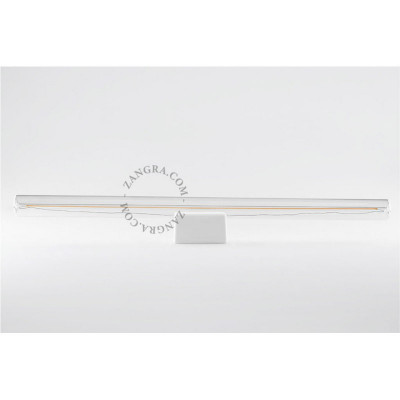Porcelanowa lampa ścienna Adrien S14d z przezroczystą liniową żarówką 50cm biała Zangra
