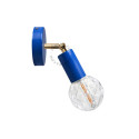 Adjustable wall lamp 047.bl.001 blue with a brass handle Zangra
