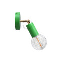 Adjustable wall lamp 047.gr.001 green with a brass handle Zangra