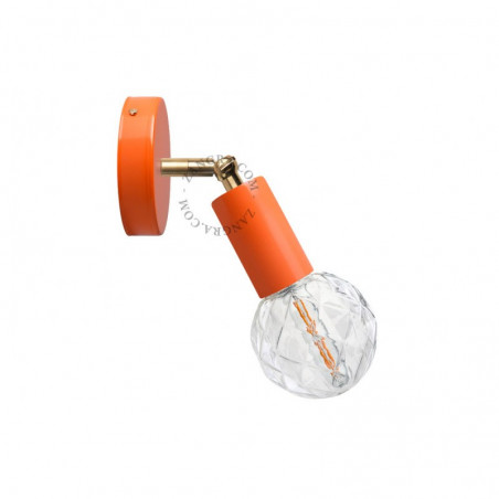 Adjustable wall lamp 047.o.001 orange with a brass handle Zangra