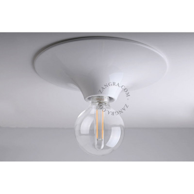 Aluminiowa lampa sufitowa, ścienna 164.w biała Zangra