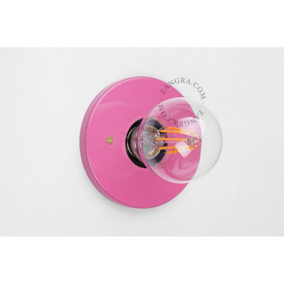 Recessed bulb holder Adele pink E27 Zangra