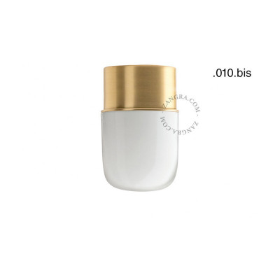 Ceiling, wall lamp 131.go with glass opal shade 010.bis gold Zangra