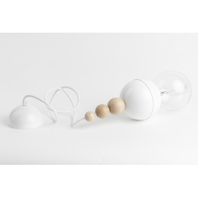 Loft Bala biała lampa wisząca
