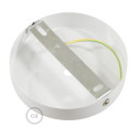Metal ceiling cup with a decorative cable lock - white gloss Creative-Cables