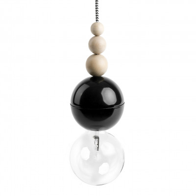 Loft Bala black pendant lamp with black and white cable – Kolorowe Kable