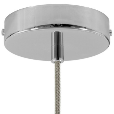 Metal ceiling cup with a decorative cable lock - chrome Creative-Cables