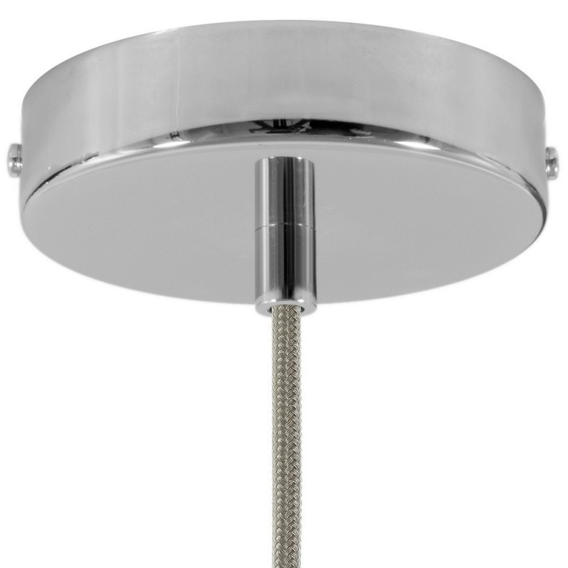 Metal ceiling cup with a decorative cable lock - chrome Creative-Cables