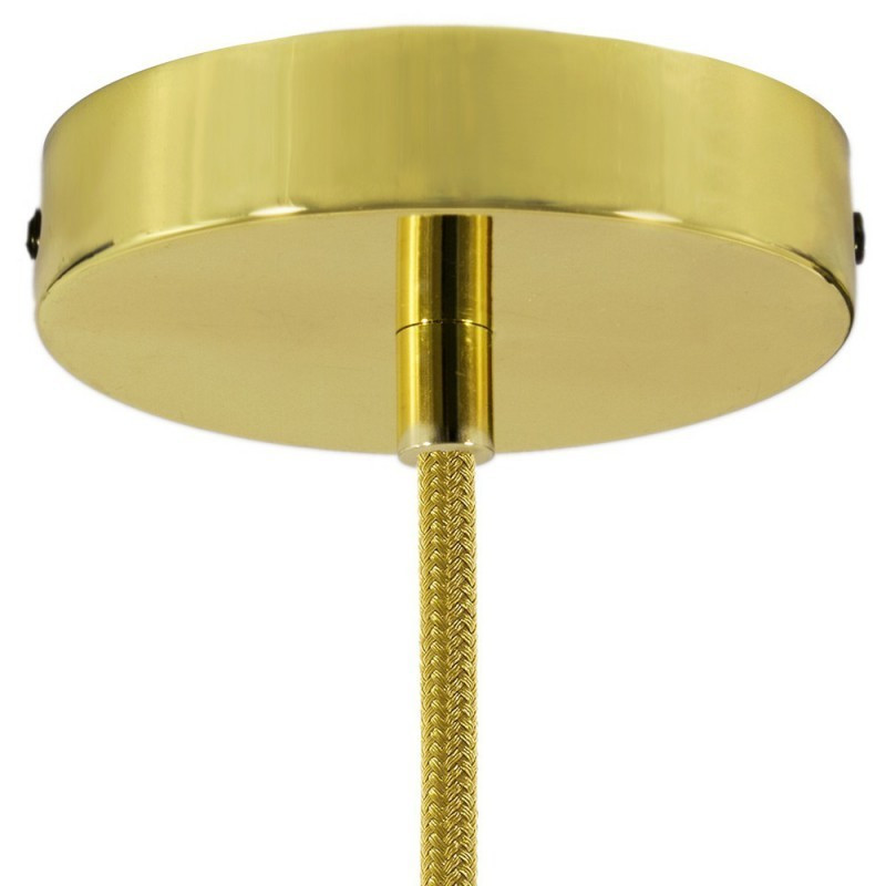 Gold metal ceiling cup with a decorative cable lock - brass Creative-Cables