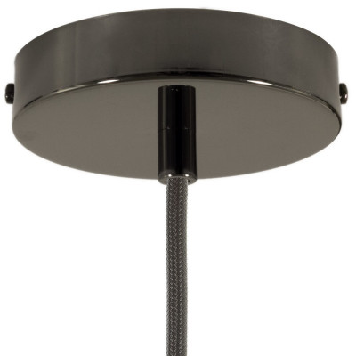 Metal ceiling cup with a decorative cable lock - black pearl Creative-Cables