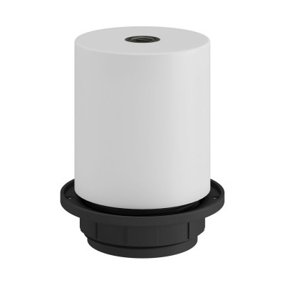 Matt white lampholder E27 with ring and concealed cable lock Creative-Cables