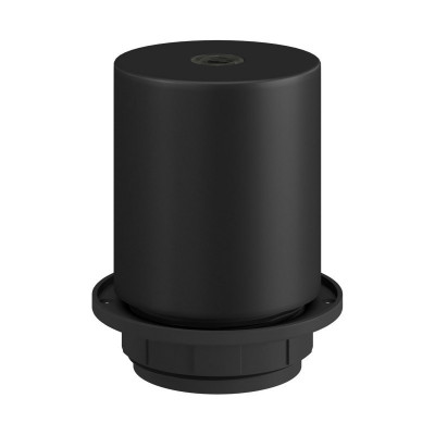 Black lampholder E27 with ring and concealed cable lock Creative-Cables