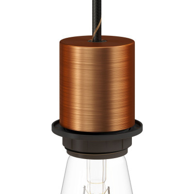 Brushed copper E27 with ring and concealed cable lock Creative-Cables