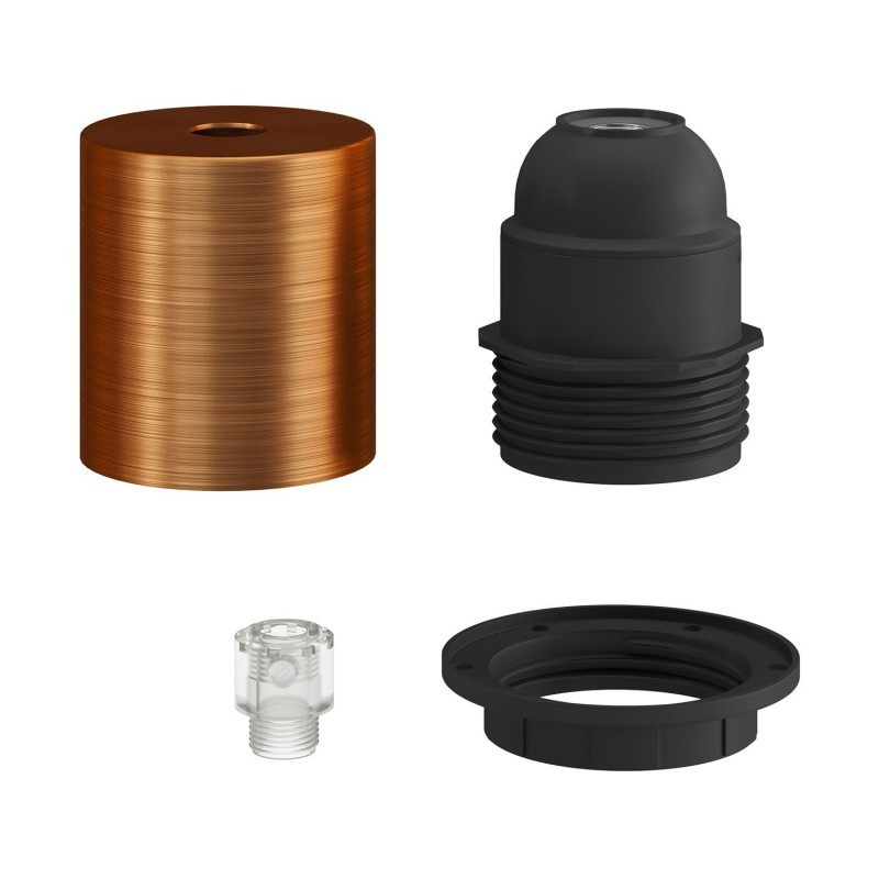 Brushed copper E27 with ring and concealed cable lock Creative-Cables