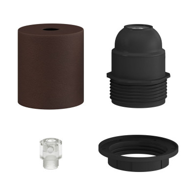 Painted dark rust E27 with ring and concealed cable lock Creative-Cables