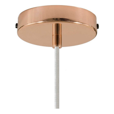 Copper pendant lamp Swing on a white cable with a round lampshade Creative-Cables