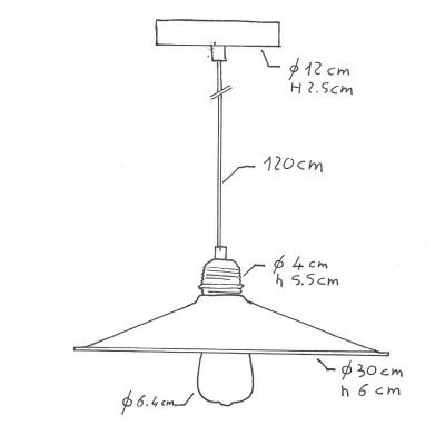 Copper pendant lamp Swing on a white cable with a round lampshade Creative-Cables