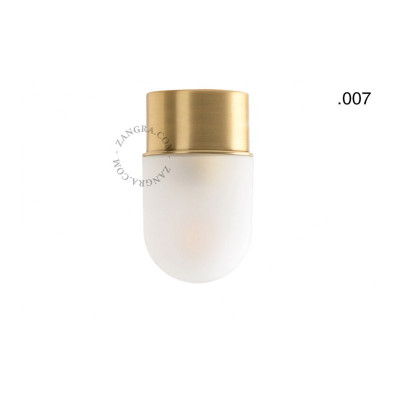 Lampa sufitowa, ścienna 167.go z mlecznym matowym kloszem 007 złota Zangra