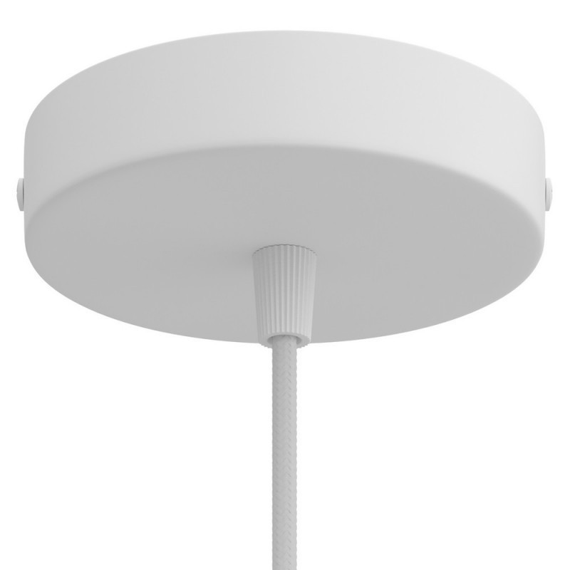 Metal ceiling cup with a plastic cable lock - white matt Creative-Cables