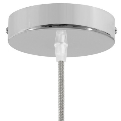 Metal ceiling cup with a plastic cable lock - chrome Creative-Cables