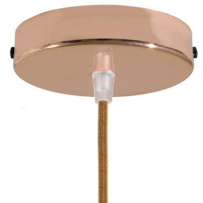 Metal ceiling cup with a plastic cable lock - copper Creative-Cables