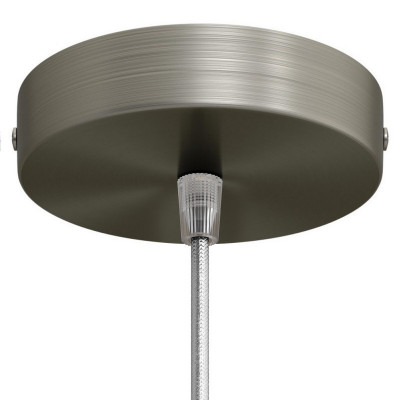 Metal ceiling cup with a plastic cable lock - brushed titanium Creative-Cables