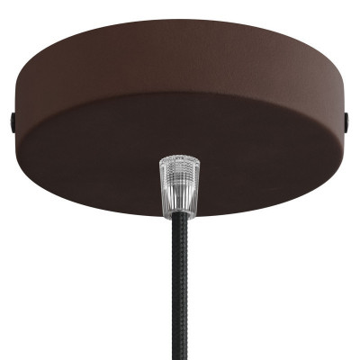 Metal ceiling cup with a plastic cable lock - painted dark rust Creative-Cables