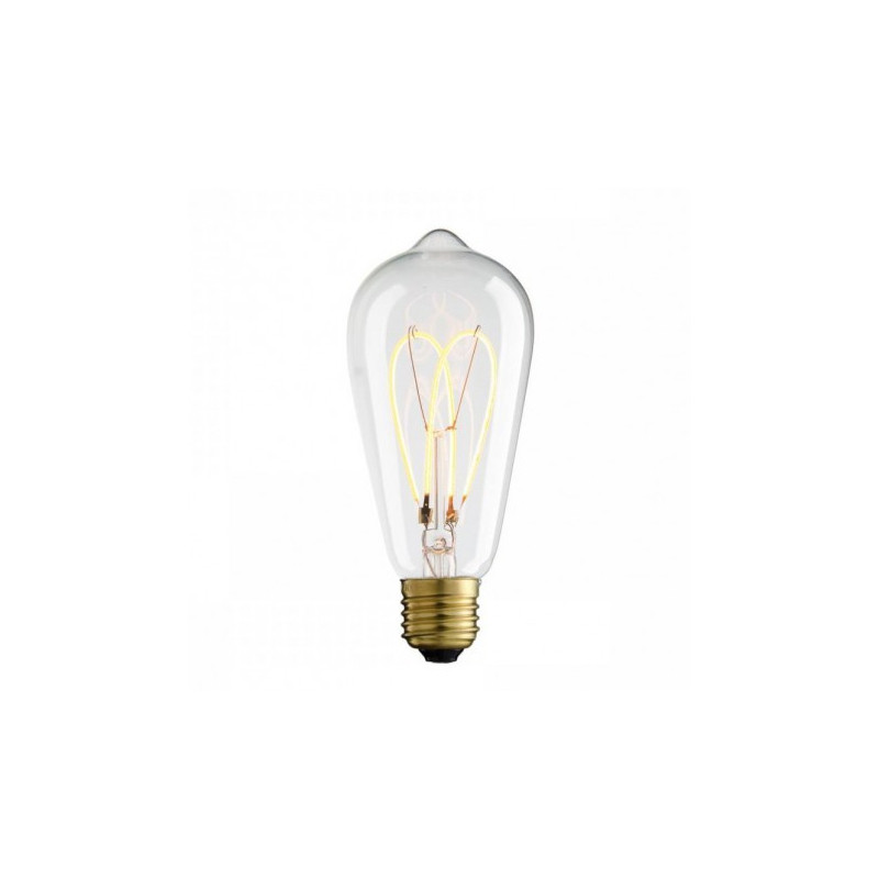 Clear bulb LED heart-shaped filament E27 ST64 4W 280lm 2200K Bowi