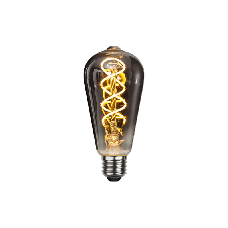 Black decorative bulb LED Deco Spiral Smoke E27 ST64 2W 2100K 45lm dimmable Star Trading