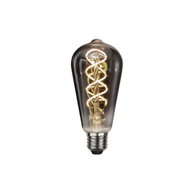 Black decorative bulb LED Deco Spiral Smoke E27 ST64 2W 2100K 45lm dimmable Star Trading