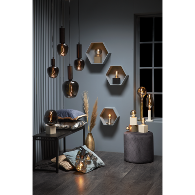 Black decorative bulb LED Deco Spiral Smoke E27 ST64 2W 2100K 45lm dimmable Star Trading