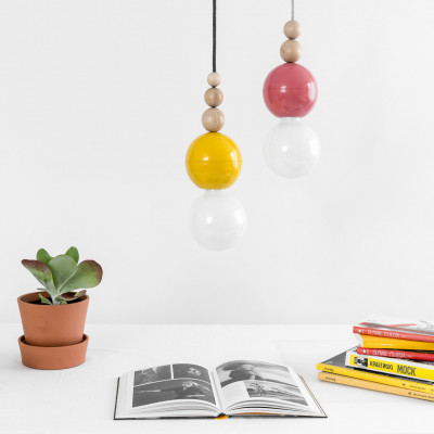 Loft Bala różowa lampa wisząca