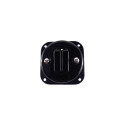 Rustic ceramic flush-mounted light switch double key - black with single frame Antica Alkri