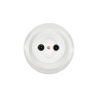 Ceramic TV + R flush-mounted socket - white with single frame Antica Alkri