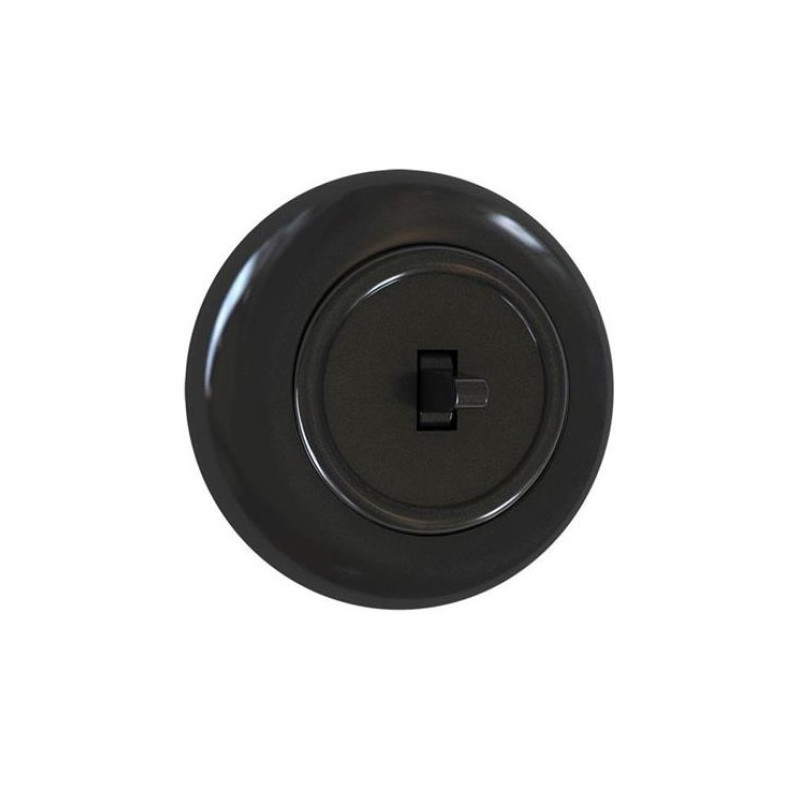 Loft flush-mounted bell switch - black with frame Loftica Alkri