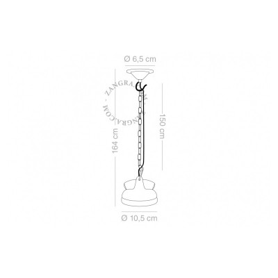 Hanging / wall lamp black porcelain with a glass shade ceilinglamp.o.023.b.glass005 E27 Zangra