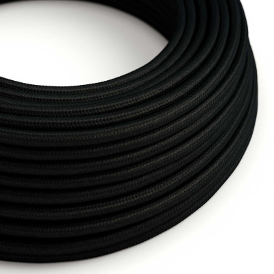 Czarny kabel w oplocie tekstylnym Glossy Charcoal Black 2x0,75mm Creative-Cables