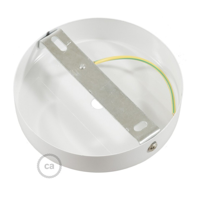 Metalowa maskownica sufitowa z dekoracyjną 7cm blokadą przewodu - biały mat Creative-Cables