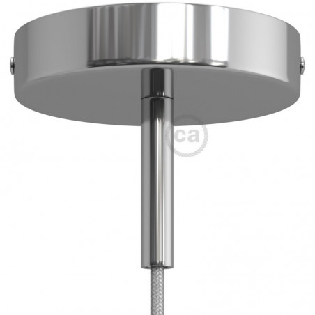 Metal ceiling cup with a decorative 7cm cable lock - chrome Creative-Cables