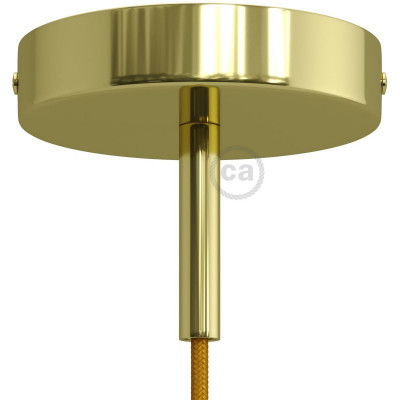 Metal ceiling cup with a decorative 7cm cable lock - brass Creative-Cables