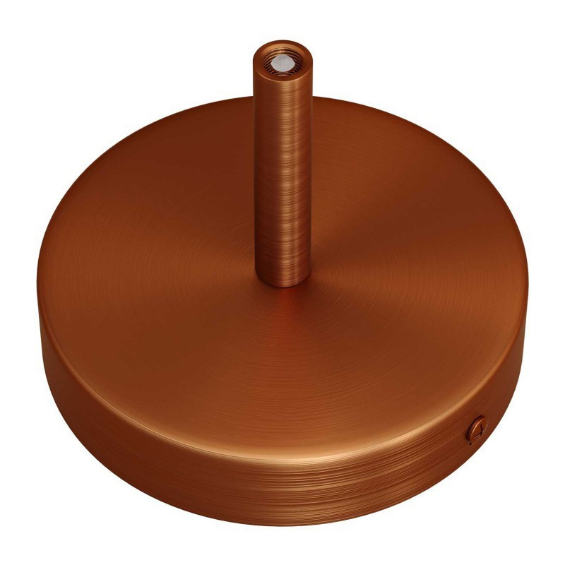 Metal ceiling cup with a decorative 7cm cable lock - brushed copper Creative-Cables