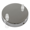 Two-hole ceiling cup with plastic cable locks - chrome Creative-Cables